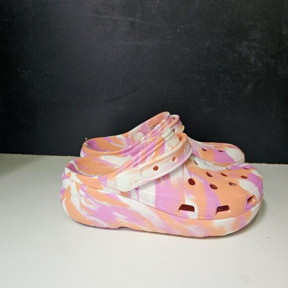 Crocs Classic Cutie Marbled Clog Platform 207837-83F Girls Size 4 Women's 6 - Picture 5 of 9